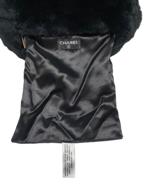 CHANEL（シャネル）CHANEL (シャネル) ラパン ファーチェーンショルダーバッグ ブラックの古着・服飾アイテム
