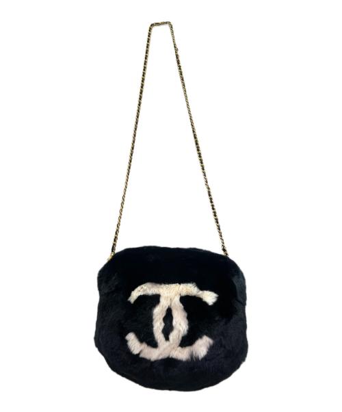 CHANEL（シャネル）CHANEL (シャネル) ラパン ファーチェーンショルダーバッグ ブラックの古着・服飾アイテム