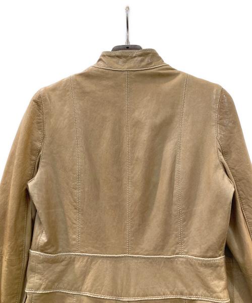 EMPORIO ARMANI（エンポリオアルマーニ）EMPORIO ARMANI (エンポリオアルマーニ) レザーコート ブラウン サイズ:38の古着・服飾アイテム