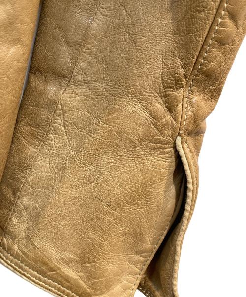 EMPORIO ARMANI（エンポリオアルマーニ）EMPORIO ARMANI (エンポリオアルマーニ) レザーコート ブラウン サイズ:38の古着・服飾アイテム