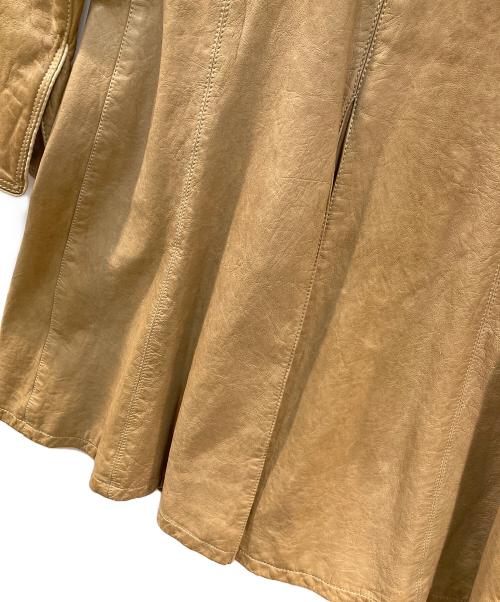 EMPORIO ARMANI（エンポリオアルマーニ）EMPORIO ARMANI (エンポリオアルマーニ) レザーコート ブラウン サイズ:38の古着・服飾アイテム