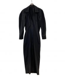 JANE SMITH（ジェーンスミス）の古着「スキッパーシェイプシャツワンピース」｜ブラック