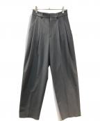 DRESSTERIORドレステリア）の古着「タックワイドテーパードパンツ」｜グレー