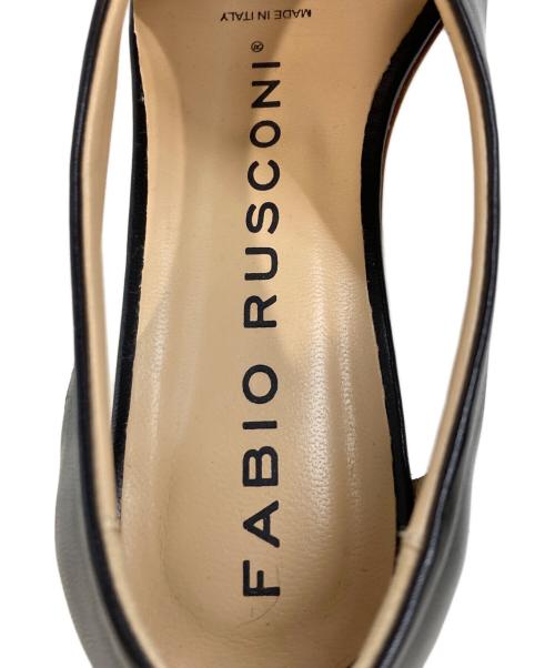 FABIO RUSCONI（ファビオルスコーニ）FABIO RUSCONI (ファビオルスコーニ) レースアップフラットシューズ ブラック サイズ:37の古着・服飾アイテム