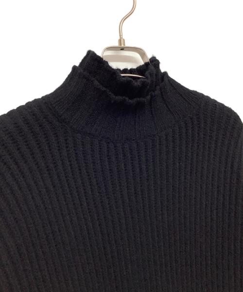 QUALIA（クオリア）QUALIA (クオリア) double neck pullover ブラック サイズ:FREEの古着・服飾アイテム