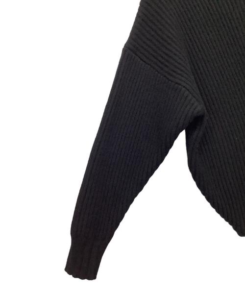QUALIA（クオリア）QUALIA (クオリア) double neck pullover ブラック サイズ:FREEの古着・服飾アイテム