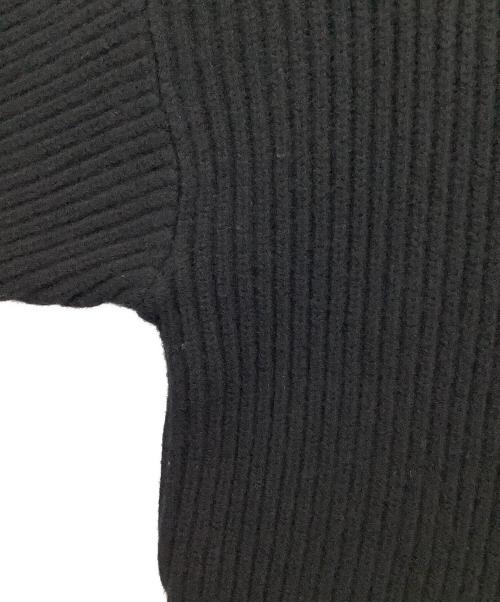 QUALIA（クオリア）QUALIA (クオリア) double neck pullover ブラック サイズ:FREEの古着・服飾アイテム