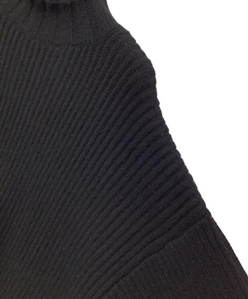 QUALIA（クオリア）QUALIA (クオリア) double neck pullover ブラック サイズ:FREEの古着・服飾アイテム