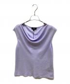 theoryセオリー）の古着「POWDER CREPE SS COWL TOP　ノースリーブブラウス」｜パープル