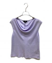 theory（セオリー）の古着「POWDER CREPE SS COWL TOP　ノースリーブブラウス」｜パープル