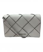 MICHAEL KORSマイケル・コース）の古着「JET SET ウーヴン レザー クロスボディ ミディアム」｜ホワイト