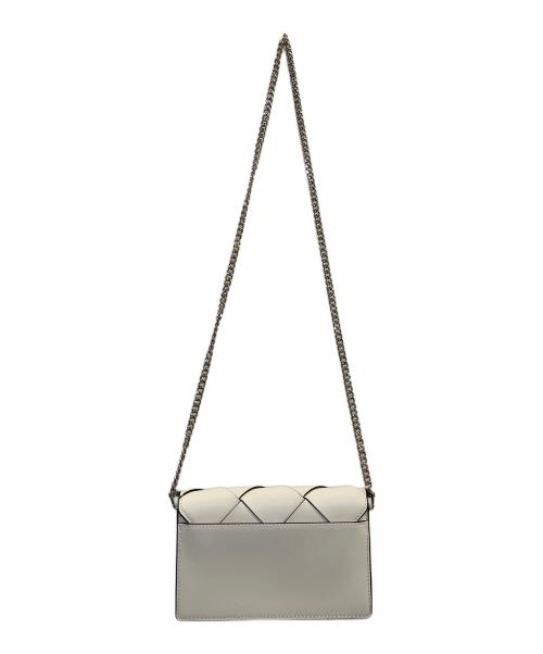 MICHAEL KORS（マイケル・コース）MICHAEL KORS (マイケル・コース) JET SET ウーヴン レザー クロスボディ ミディアム ホワイトの古着・服飾アイテム