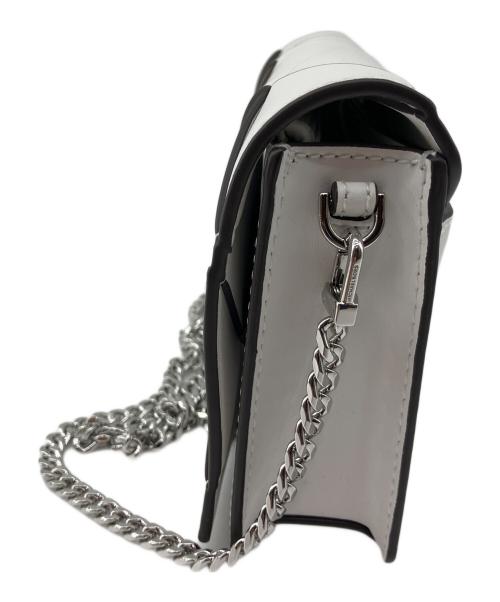 MICHAEL KORS（マイケル・コース）MICHAEL KORS (マイケル・コース) JET SET ウーヴン レザー クロスボディ ミディアム ホワイトの古着・服飾アイテム