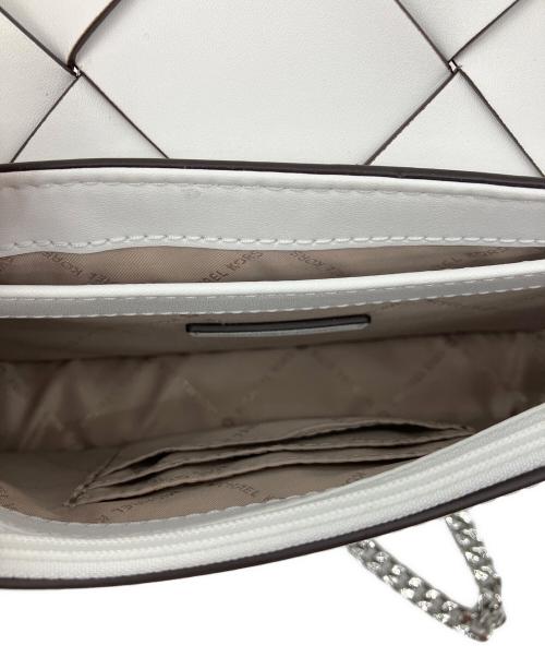 MICHAEL KORS（マイケル・コース）MICHAEL KORS (マイケル・コース) JET SET ウーヴン レザー クロスボディ ミディアム ホワイトの古着・服飾アイテム