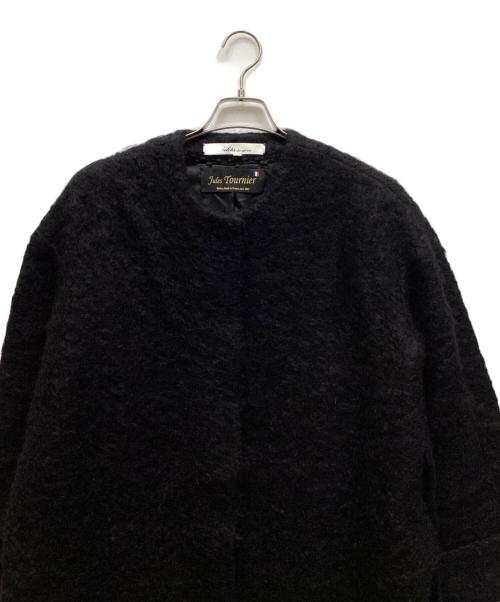 bilitis dix-sept ans（ビリティスディセッタン）bilitis dix-sept ans (ビリティスディセッタン) French Mohair Coat ブラック サイズ:36の古着・服飾アイテム
