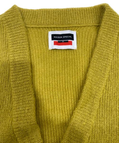 MAISON SPECIAL（メゾンスペシャル）MAISON SPECIAL (メゾンスペシャル) プライムオーバーモヘヤニットカーディガン イエロー サイズ:1の古着・服飾アイテム