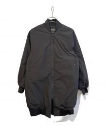 s'yte×TAION（サイト×タイオン）の古着「QUILTED DOWN REVERSIBLE LONG MA-1　UB-Y04-920」｜ブラック