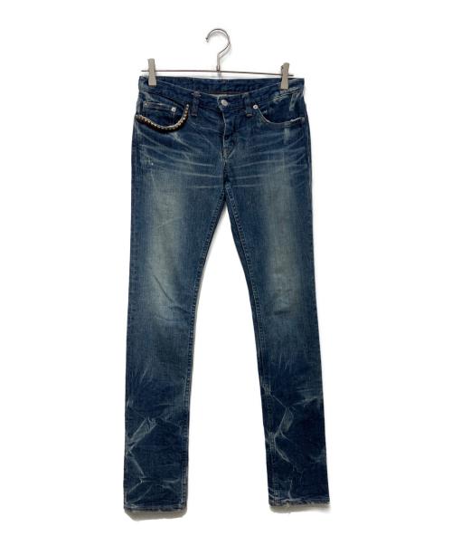 Hysteric Glamour（ヒステリックグラマー）Hysteric Glamour (ヒステリックグラマー) KINKY スタッズスキニーパンツ 2AP-5632  インディゴ サイズ:XSの古着・服飾アイテム