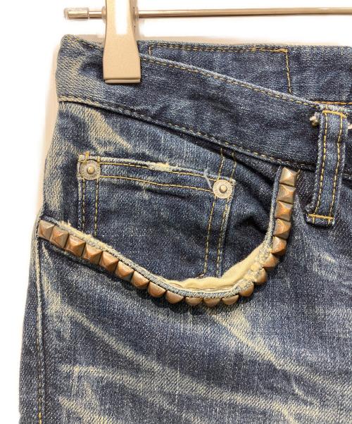 Hysteric Glamour（ヒステリックグラマー）Hysteric Glamour (ヒステリックグラマー) KINKY スタッズスキニーパンツ 2AP-5632  インディゴ サイズ:XSの古着・服飾アイテム