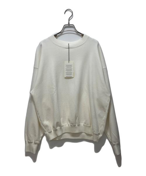 awasa（アワサ）awasa (アワサ) スーピマエイジングコットン クルーネック スウェット ホワイト サイズ:1の古着・服飾アイテム