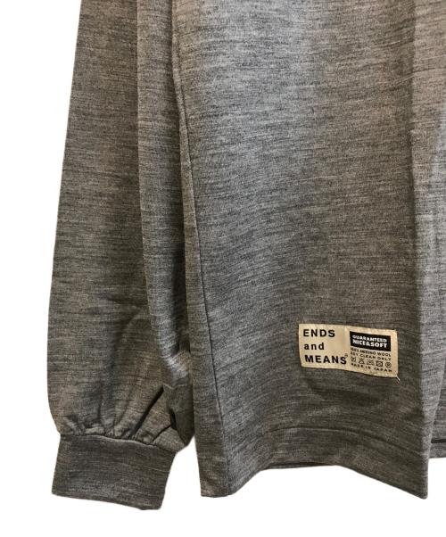 ENDS and MEANS（エンズアンド ミーンズ）ENDS AND MEANS (エンズアンド ミーンズ) Merino Wool Pocket L/S グレー サイズ:Lの古着・服飾アイテム