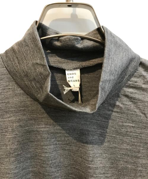 ENDS and MEANS（エンズアンド ミーンズ）ENDS AND MEANS (エンズアンド ミーンズ) Merino Wool Pocket L/S グレー サイズ:Lの古着・服飾アイテム