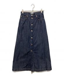 MACKINTOSH PHILOSOPHY（マッキントッシュ フィロソフィー）の古着「コットンリネンデニムロングスカート」｜インディゴ