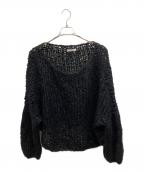 Plageプラージュ）の古着「HAND KNITジャンボタムニット」｜ブラック