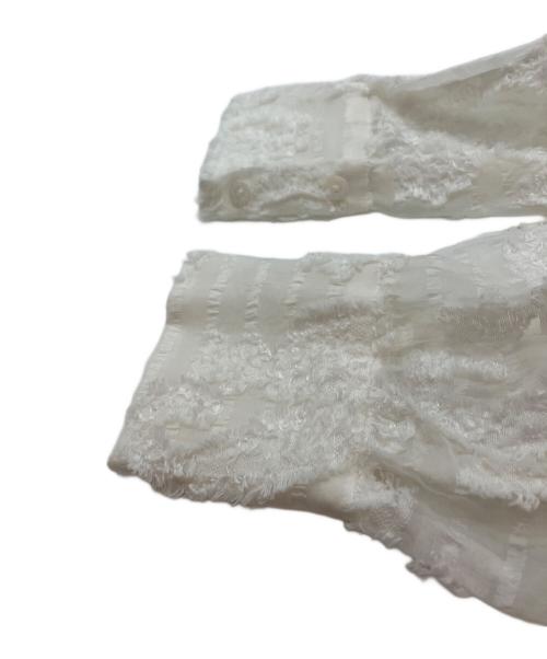 UNITED ARROWS（ユナイテッドアローズ）UNITED ARROWS (ユナイテッドアローズ) ペイズリーカットジャガードブラウス ホワイト サイズ:Freeの古着・服飾アイテム