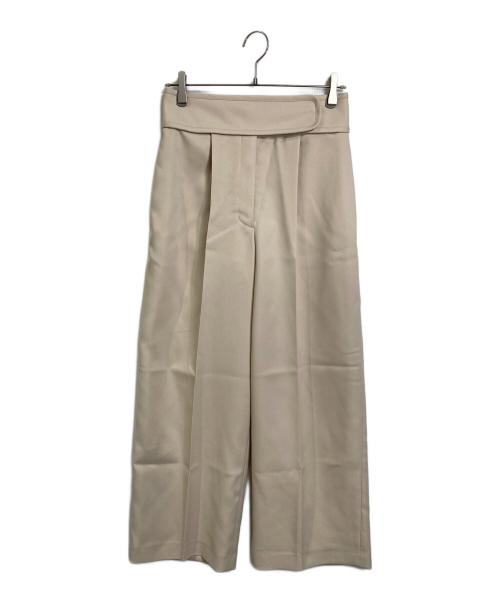 IIROT（イロット）IIROT (イロット) Eco-Trouser  エコトラウザー　センタープレスパンツ　ワイドパンツ ベージュ サイズ:38の古着・服飾アイテム
