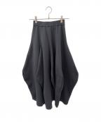 ENFOLDエンフォルド）の古着「ANGEL YARN ニット Vaseフレア SK」｜グレー