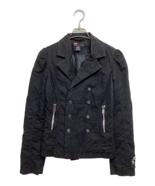 DIESEL（ディーゼル）DIESEL (ディーゼル) ダブルジャケット ブラック サイズ:Ｍの古着・服飾アイテム