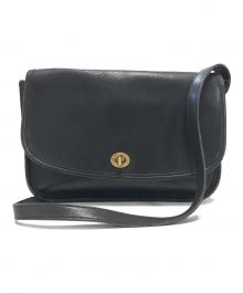 COACH（コーチ）の古着「ターンロックシティショルダーバッグ」｜ブラック