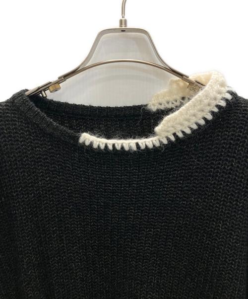 MOYURU（モユル）MOYURU (モユル) アシンメトリワイドニット ブラック サイズ:SIZE Mの古着・服飾アイテム