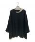 MOYURU（モユル）の古着「アシンメトリワイドニット」｜ブラック