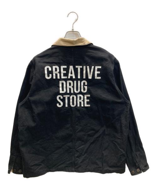 creative drug store（クリエイティヴドラッグストア）CREATIVE DRUG STORE (クリエイティヴドラッグストア) カバーオール ブラック サイズ:SIZE Lの古着・服飾アイテム