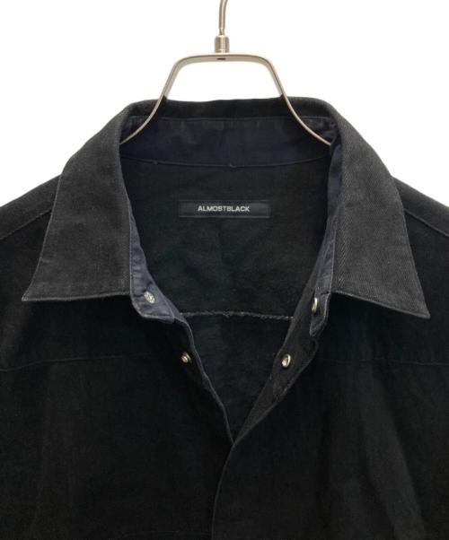 ALMOSTBLACK（オールモストブラック）ALMOSTBLACK (オールモストブラック) L/S BALLOON SHIRT ブラック サイズ:SIZE 2の古着・服飾アイテム