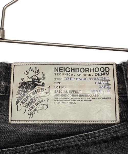 NEIGHBORHOOD（ネイバーフッド）NEIGHBORHOOD (ネイバーフッド) DEEP BASIC STRAIGHT デニムパンツ ブラック サイズ:Sの古着・服飾アイテム