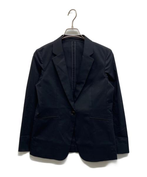 23区（ニジュウサンク）23区 (ニジュウサンク) ストレッチシャンブレー テーラードジャケット ブラック サイズ:38 未使用品の古着・服飾アイテム