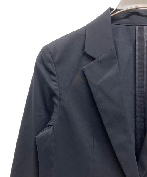 23区（ニジュウサンク）23区 (ニジュウサンク) ストレッチシャンブレー テーラードジャケット ブラック サイズ:38 未使用品の古着・服飾アイテム