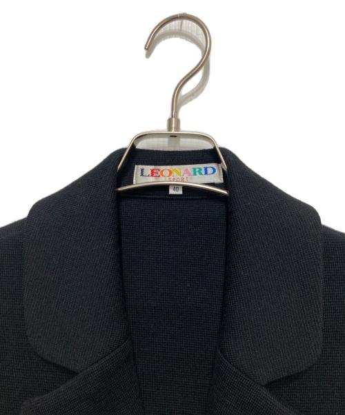LEONARD SPORT（レオナール スポーツ）LEONARD SPORT (レオナール スポーツ) ニットジャケット ブラック サイズ:40の古着・服飾アイテム