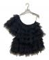 MOLLY GODDARD (モリー ゴダード) SOFT TULLE アシンメトリーブラウス ブラック サイズ:SIZE8：30000円