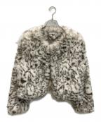 KIJUNキジュン）の古着「Faux Fur Short Jacket Zebra」｜ベージュ