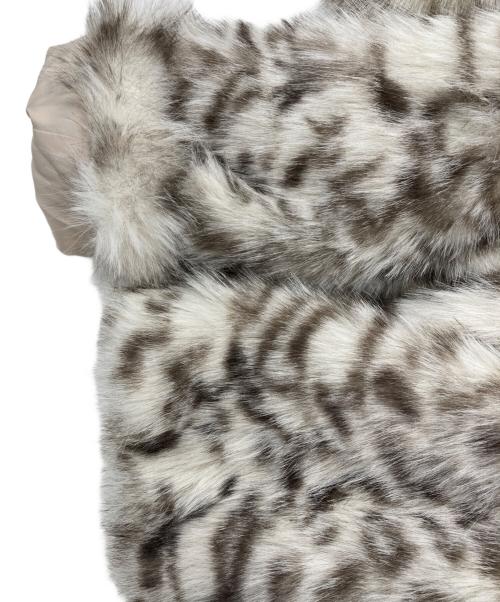 KIJUN（キジュン）KIJUN (キジュン) Faux Fur Short Jacket Zebra ベージュ サイズ:Sの古着・服飾アイテム