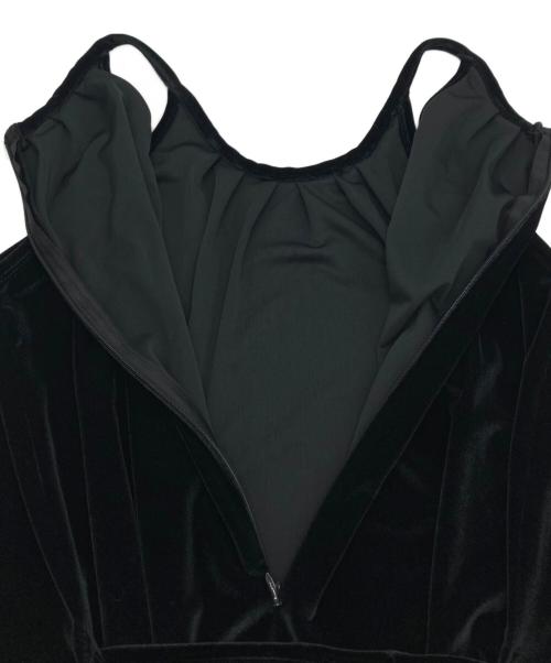 maison celon（メゾンセロン）maison celon (メゾンセロン) ベロアキャミソールワンピース ブラック サイズ:記載なしの古着・服飾アイテム