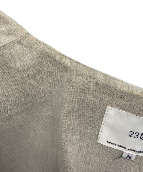 23区（ニジュウサンク）23区 (ニジュウサンク) リネンレーヨンストレッチ ロング ジレ ベージュ サイズ:38の古着・服飾アイテム