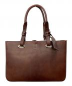 SOMES SADDLE×HT LABELソメスサドル×エイチティーレーベル）の古着「レザートートバッグ」｜バーガンディー