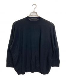 mizuiro-ind（ミズイロインド）の古着「SHEER WIDE TUNIC  シアーワイドチュニック　シアーニット　薄手ニット」｜ブラック