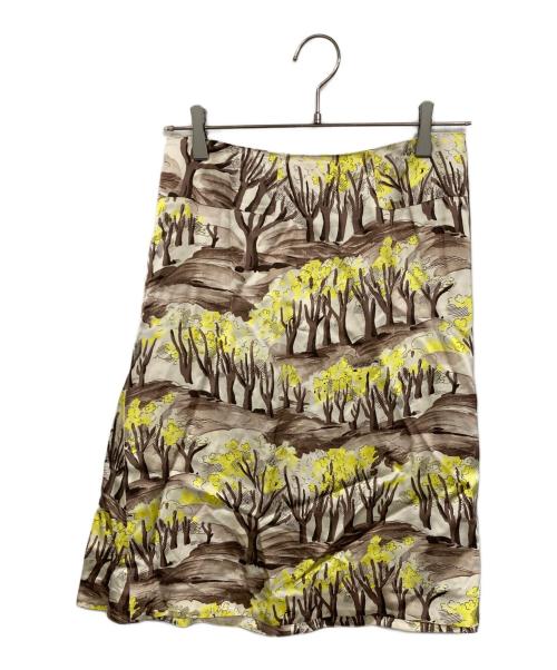 MARNI（マルニ）MARNI (マルニ) プリントスカート イエロー サイズ:38の古着・服飾アイテム