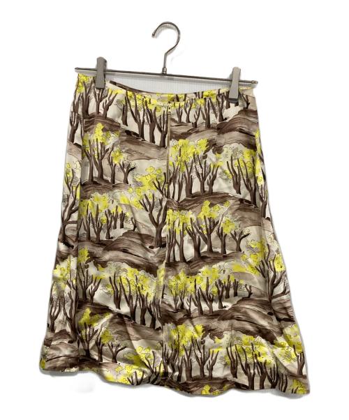 MARNI（マルニ）MARNI (マルニ) プリントスカート イエロー サイズ:38の古着・服飾アイテム